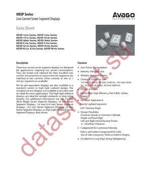 HDSP-F101 datasheet  